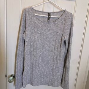 Anthropologie Heather Gray Long Sleeve Sweater